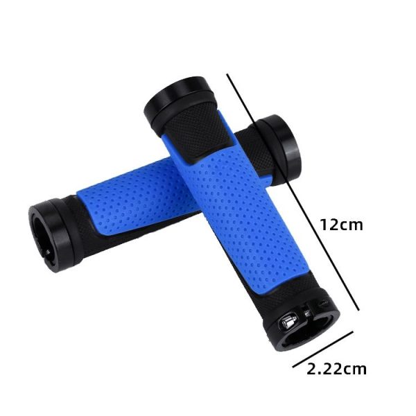 1pair BG-0404 Bicycle Rubber Handle Cover The Mountain Bike Bilateral Lock Dead Anti-Slip Handle Cover (Green) - Image 3
