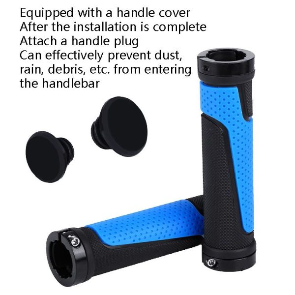1pair BG-0404 Bicycle Rubber Handle Cover The Mountain Bike Bilateral Lock Dead Anti-Slip Handle Cover (Green) - Image 4