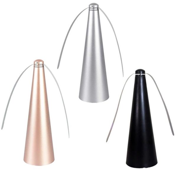 Outdoor Multi-Function Fan Leaf Fly Repeller Automatic Fly Trap Mosquito Repellent Fan (Gold) - Image 2