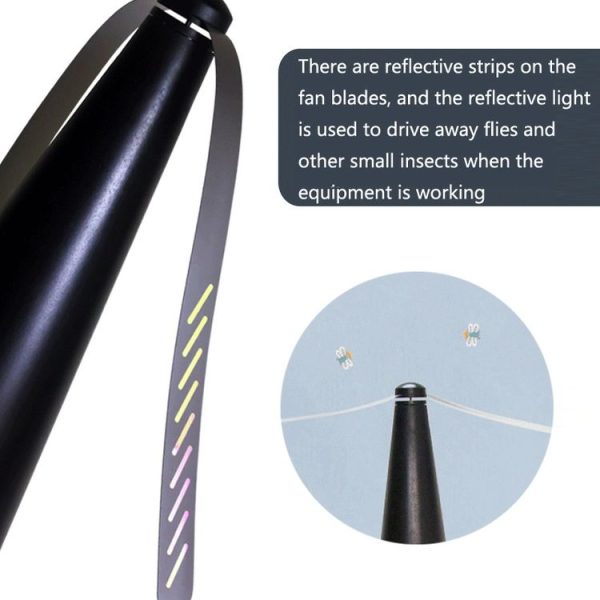 Outdoor Multi-Function Fan Leaf Fly Repeller Automatic Fly Trap Mosquito Repellent Fan (Gold) - Image 3