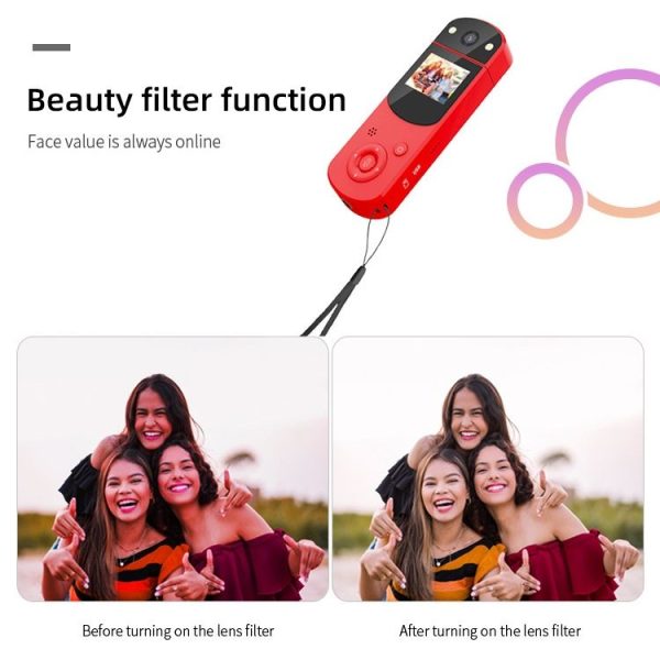 D2 HD 1080P Multi-Function Digital Video Camera Sports DV Camera Live Computer Camera Recorder (Red) - Image 5