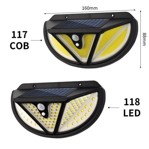 TG-TY074 Solar Human Body Induction Garden Wall Lamp Outdoor Corridor Light, Spec: 117 COB - Image 2