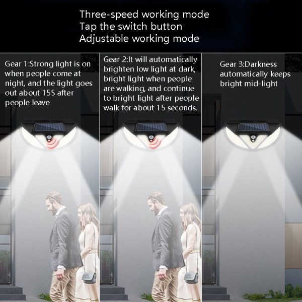 TG-TY074 Solar Human Body Induction Garden Wall Lamp Outdoor Corridor Light, Spec: 117 COB - Image 6