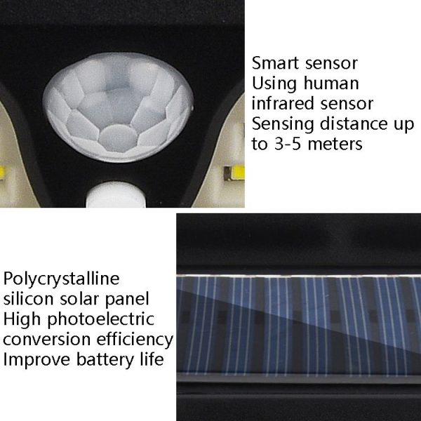 TG-TY074 Solar Human Body Induction Garden Wall Lamp Outdoor Corridor Light, Spec: 117 COB - Image 7