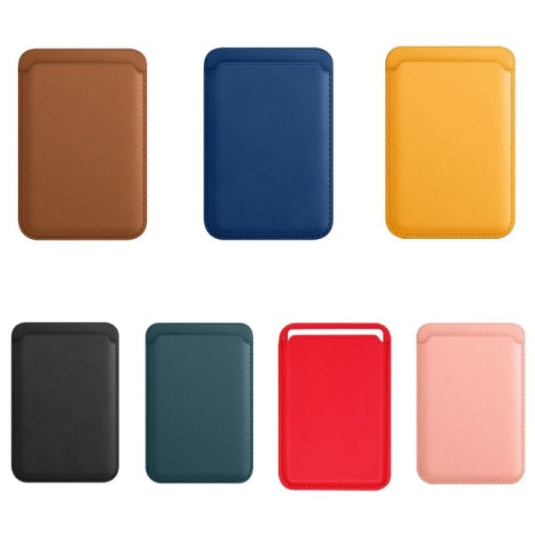 MagSafe Magnetic Leather Card Case Holster For iPhone (Red) - Image 2