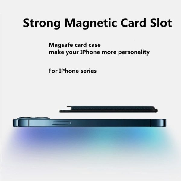 MagSafe Magnetic Leather Card Case Holster For iPhone (Red) - Image 6