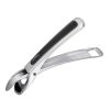 Kitchen 304 Stainless Steel Inlaid Rubber Non-Slip Anti-Scald Dish Holder And Tray Lifter (Black)