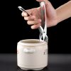 Kitchen 304 Stainless Steel Inlaid Rubber Non-Slip Anti-Scald Dish Holder And Tray Lifter (Black) - Image 6