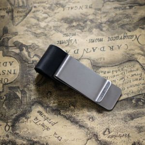 Vintage Notebook Leather Pen Clip Metal Pen Holder, Style: Stainless Steel (Random Color Delivery)