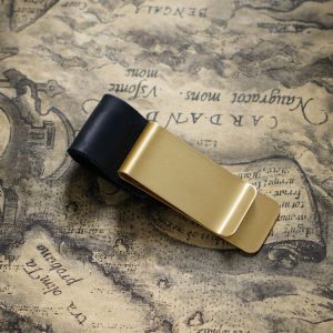 Vintage Notebook Leather Pen Clip Metal Pen Holder, Style: Brass (Random Color Delivery)