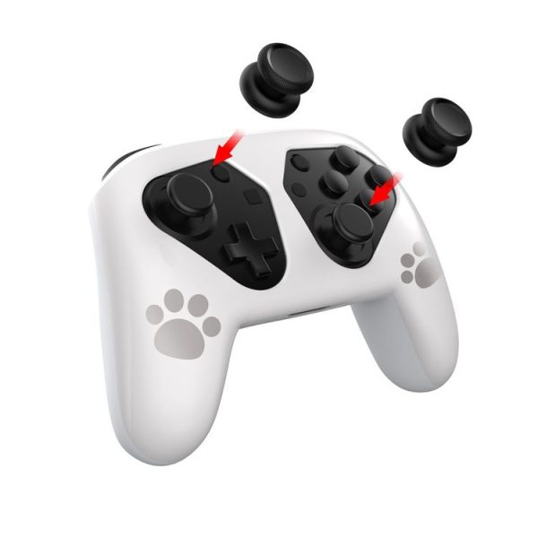 DOBE TNS-1171 Gamepad Protection Set Handle Protective Case + Rocker Cap For Nintendo Switch Pro (White) - Image 3