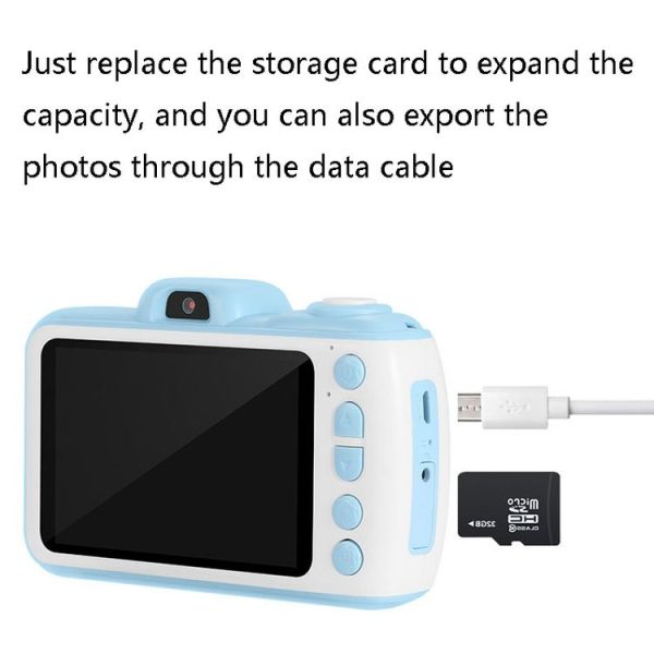 X38 3.5 Inches 4K Smart Digital Children Camera Dual-Camera HD Screen Automatic Focus Camera (Blue) - Image 6