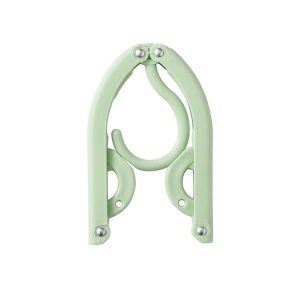3pcs Portable Travel Folding Hanger Multi-Function Plastic Drying Rack (Green)