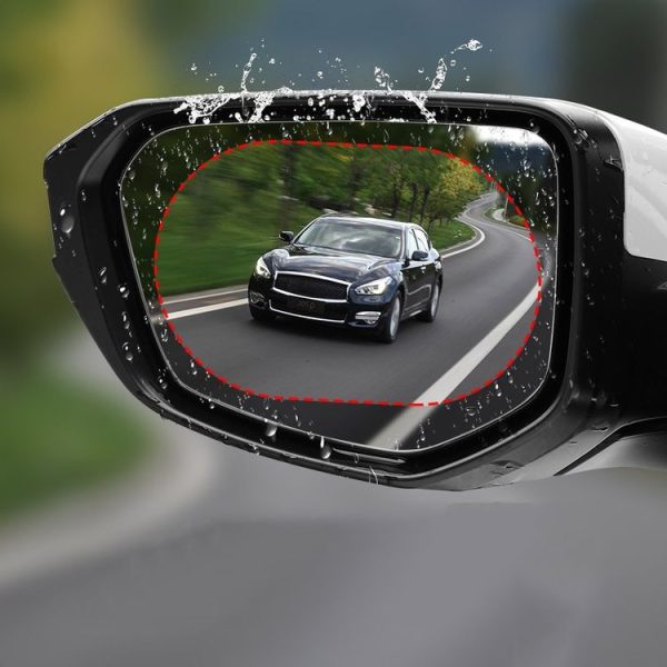 2pcs / Set Rainproof Anti-Fog And Anti-Reflective Film For Car Rearview Mirror Ellipse 95x135mm (Transparent) - Image 3