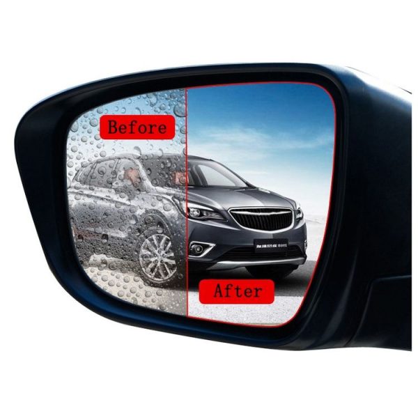 2pcs / Set Rainproof Anti-Fog And Anti-Reflective Film For Car Rearview Mirror Ellipse 95x135mm (Transparent) - Image 4