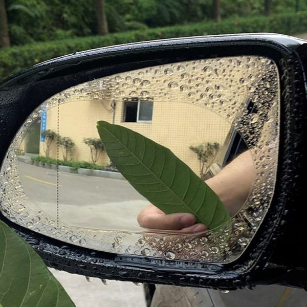 2pcs / Set Rainproof Anti-Fog And Anti-Reflective Film For Car Rearview Mirror Ellipse 95x135mm (Transparent) - Image 7