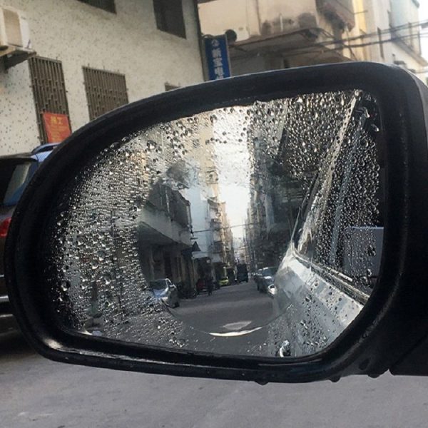 2pcs / Set Rainproof Anti-Fog And Anti-Reflective Film For Car Rearview Mirror Round 150mm (Transparent) - Image 3