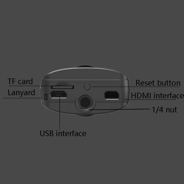 IJOYER ZD-A3 4K 220 Degree Dual Eye Fish Lens Video Camera 360-Degree WiFi Real-Time Shooting Pocket VR Video Sport Action Panoramic Camera (Silver Gray) - Image 5