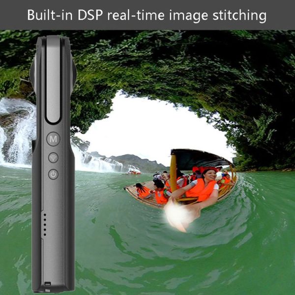 IJOYER ZD-A3 4K 220 Degree Dual Eye Fish Lens Video Camera 360-Degree WiFi Real-Time Shooting Pocket VR Video Sport Action Panoramic Camera (Silver Gray) - Image 6