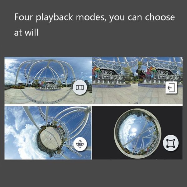 IJOYER ZD-A3 4K 220 Degree Dual Eye Fish Lens Video Camera 360-Degree WiFi Real-Time Shooting Pocket VR Video Sport Action Panoramic Camera (Silver Gray) - Image 7