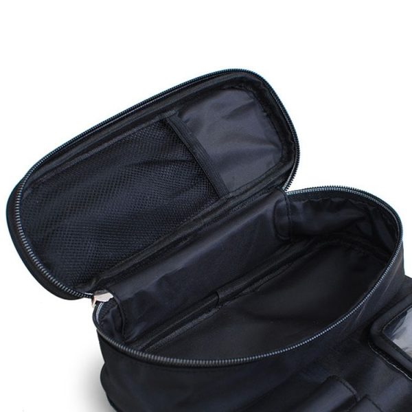 Cosmetic Bag Cosmetic Brush Storage Bag Multifunctional Folding Beauty Makeup Kit (Black) - Image 6