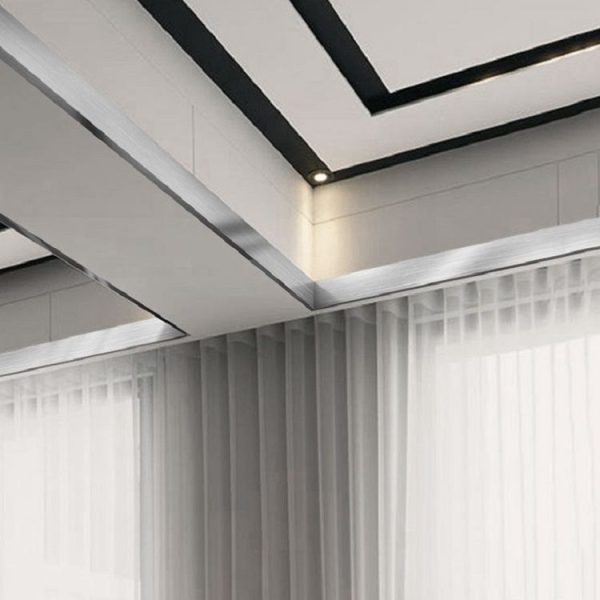 Home Decoration Self-Adhesive Ceiling Beauty Sideline Tile Beauty Seam Sticker, Specification: 5cmx10m (Brushed Black) - Image 4