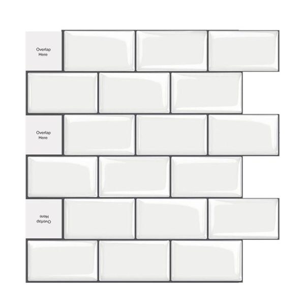 3D Crystal Epoxy Self-Adhesive Wall Sticker Bathroom Simulation Tile Sticker (MT1010)