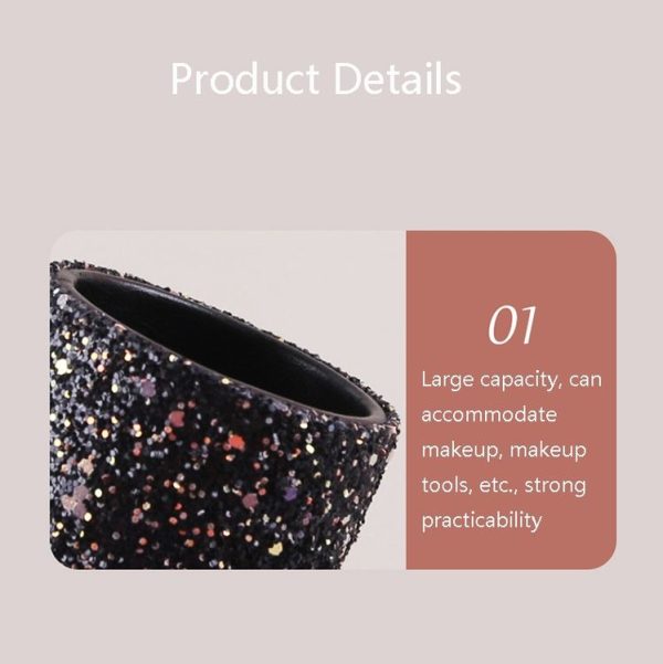 ZOREYA Makeup Tool Storage Box Makeup Brush Dustproof Storage Bucket (Pink) - Image 4