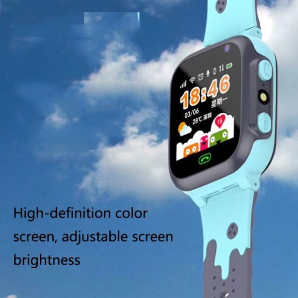 A111-Z1 Children Smart Positioning Plug-In Cartoon Call For Help Multi-Function Watch Phone (Pink) - Image 7