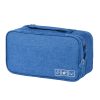 Bra Underwear Drawer Organizers Travel Storage Dividers Socks Briefs Cloth Case Clothing Wardrobe Box Bag (Blue)
