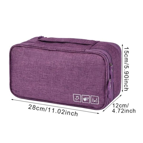 Bra Underwear Drawer Organizers Travel Storage Dividers Socks Briefs Cloth Case Clothing Wardrobe Box Bag (Blue) - Image 2
