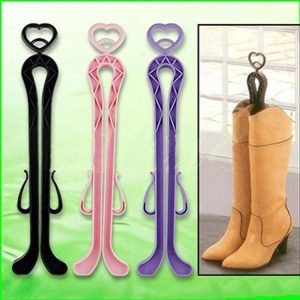 5 PCS Women Boot Rack Two Sides Clip Plastic Support High Top Boot Shaper Stretcher Shoe Hanger Storage Organizer Holder, Random Color Delivery