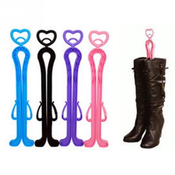 5 PCS Women Boot Rack Two Sides Clip Plastic Support High Top Boot Shaper Stretcher Shoe Hanger Storage Organizer Holder, Random Color Delivery - Image 2