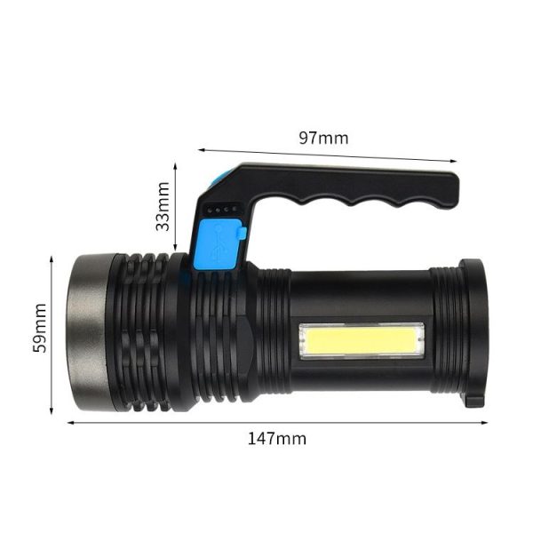 TG-TZ01601 20W Outdoor Search Lights Household Strong Light Flashlight Rechargeable Portable Lamp (With Charged Display) - Image 3
