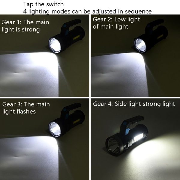 TG-TZ01601 20W Outdoor Search Lights Household Strong Light Flashlight Rechargeable Portable Lamp (With Charged Display) - Image 4