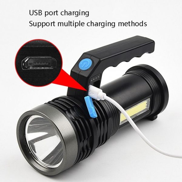 TG-TZ01601 20W Outdoor Search Lights Household Strong Light Flashlight Rechargeable Portable Lamp (With Charged Display) - Image 7