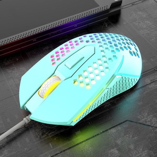 K-Snake X8 6 Keys Wired Luminous Mouse Precise Positioning Gaming Mouse, Cable Length: 1.5m (Green)