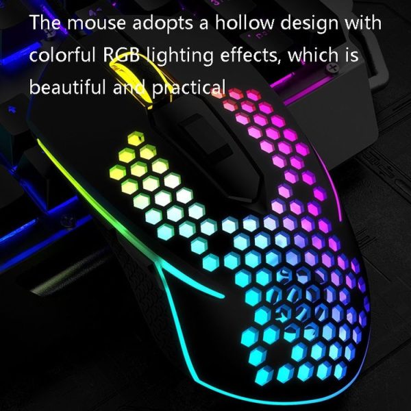 K-Snake X8 6 Keys Wired Luminous Mouse Precise Positioning Gaming Mouse, Cable Length: 1.5m (Green) - Image 5