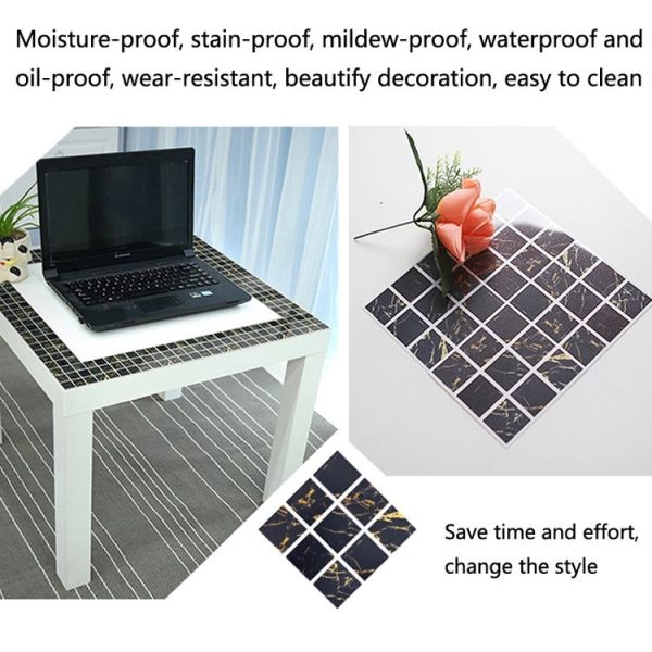 20 PCS / Set Kitchen Stove Oil-Proof Sticker Ceramic Tile Decoration Self-Adhesive Wall Sticker, Specification: Optical Film (MSK005) - Image 5