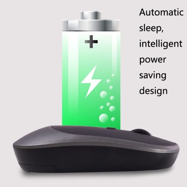 M030 4 Keys 1600DPI Laptop Office Mute Mouse, Style: Bluetooth (Gray) - Image 4