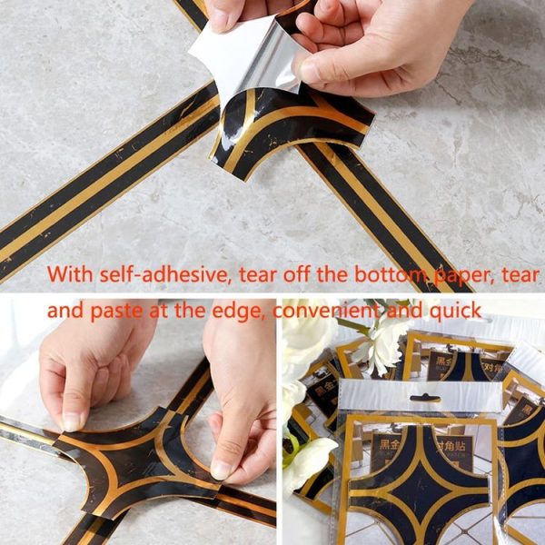 Gap Beautification Moisture-Proof Wear-Resistant Floor Stickers (Black) - Image 3