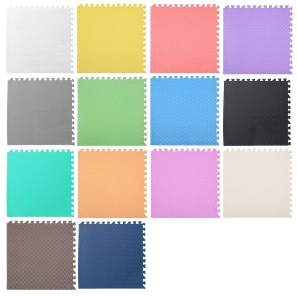 Household Stitching Leaf Pattern Thick Foam Crawling Mat, Size: 60x2.5cm (Green) - Image 2