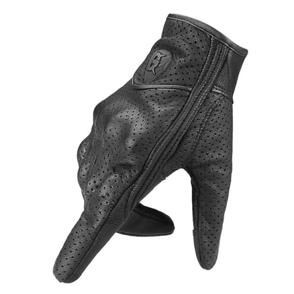 GHOST RACING GR-ST06 Breathable Touch Screen Motorcycle Riding Leather Gloves Anti-Fall Locomotive Gloves, Size: XXL (Black) - Image 2
