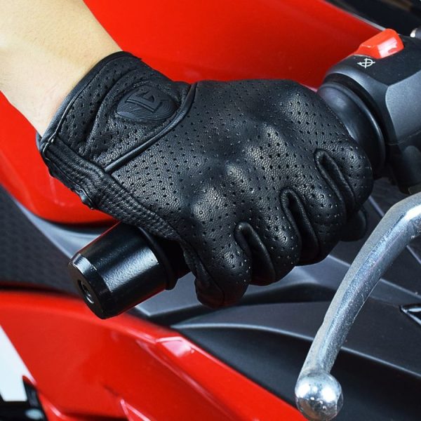 GHOST RACING GR-ST06 Breathable Touch Screen Motorcycle Riding Leather Gloves Anti-Fall Locomotive Gloves, Size: XXL (Black) - Image 5