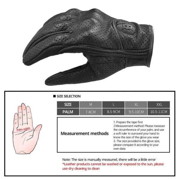 GHOST RACING GR-ST06 Breathable Touch Screen Motorcycle Riding Leather Gloves Anti-Fall Locomotive Gloves, Size: XXL (Black) - Image 7