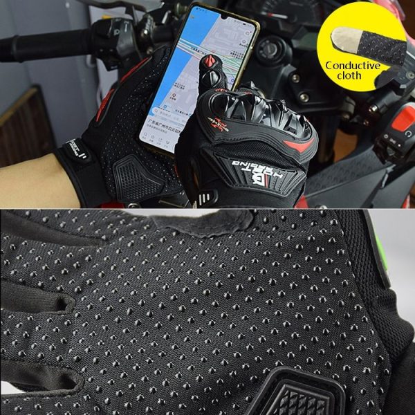 GHOST RACING GR-ST04 Motorcycle Gloves Anti-Fall Full Finger Riding Touch Gloves, Size: M (Green) - Image 3