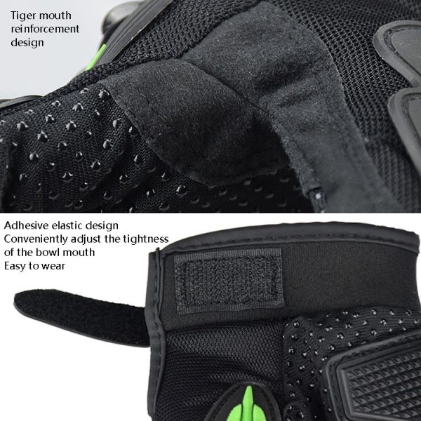 GHOST RACING GR-ST04 Motorcycle Gloves Anti-Fall Full Finger Riding Touch Gloves, Size: M (Green) - Image 6