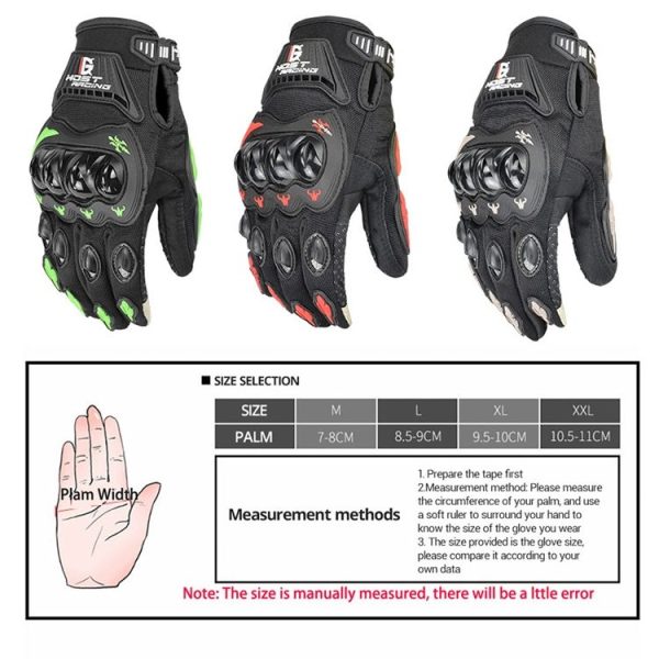 GHOST RACING GR-ST04 Motorcycle Gloves Anti-Fall Full Finger Riding Touch Gloves, Size: M (Green) - Image 7