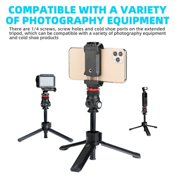 RCSTQ Action Camera Extension Pole Tripod Selfie Stick for GoPro Hero11 Black / HERO10 Black / HERO9 Black / HERO8 / HERO7 / 6 / 5 / 5 Session / 4 Session / 4 / 3+ / 3 / 2 / 1, Insta360 ONE R, DJI Osmo Action and Other Action Cameras (Black) - Image 5