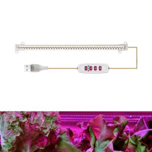 LED Plant Growth Lamp Time Potted Plant Intelligent Remote Control Cabinet Light, Style: 30cm One Head (Red Blue)